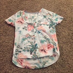 H&M Hawaiian print popover top